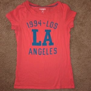 Old Navy Pink Los Angeles Shirt Juniors Small